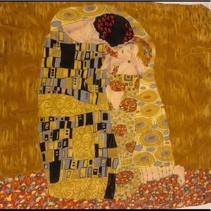 Gorgeous YSL 100% silk scarf with Klimt painting